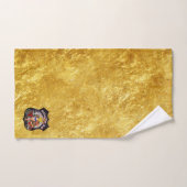 Amerika Route 66 Motorrad mit goldener Textur Badhandtuch Set (Handtuch)