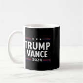 Amerika rückt Trump Vance 2024 Vizepräsident zurüc Kaffeetasse (Links)