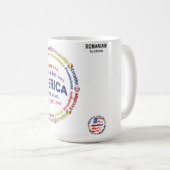 Amerika - Rumänisch  Kaffeetasse (VorderseiteRechts)