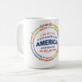 Amerika - Rumänisch  Kaffeetasse (Vorderseite Links)