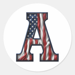 Amerika. Runder Aufkleber