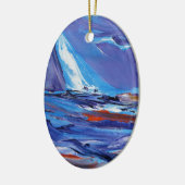 Amerikas Cup Yachting Keramik Ornament (Links)