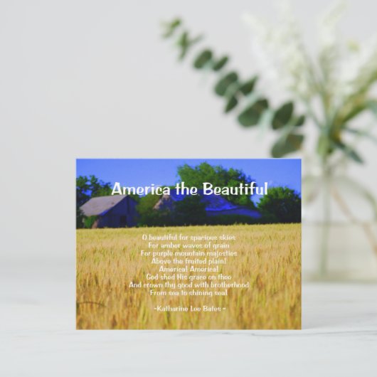 Amerika - schön postkarte (Stehend Vorderseite)