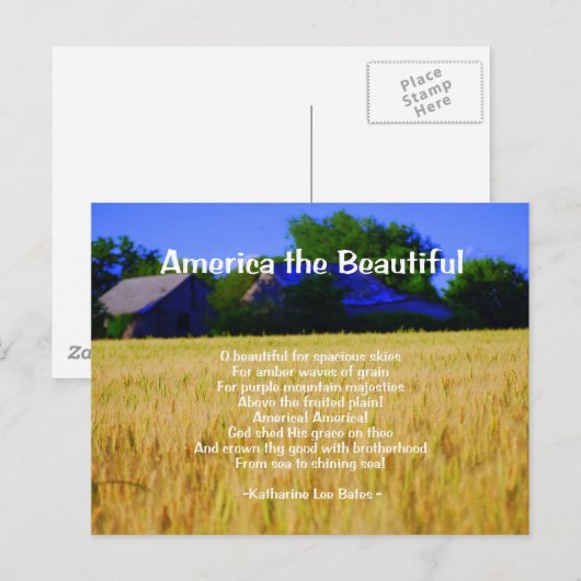 Amerika - schön postkarte (Vorne/Hinten)