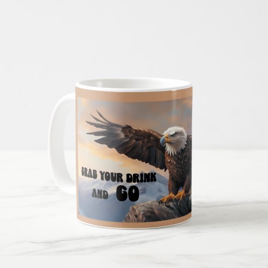 Amerika Schöne Adlerkaffee-Tasse Kaffeetasse (Vorderseite Links)