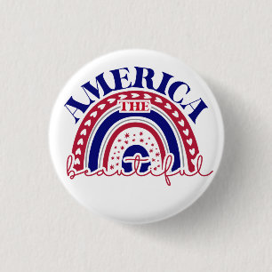 Amerika Schöner Regenbogen Button