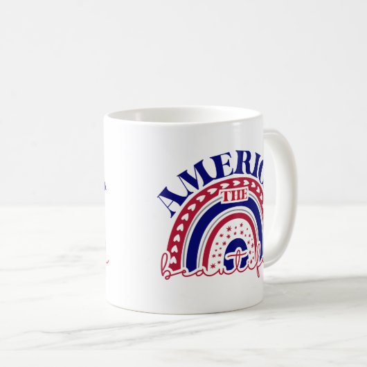 Amerika Schöner Regenbogen Kaffeetasse (VorderseiteRechts)