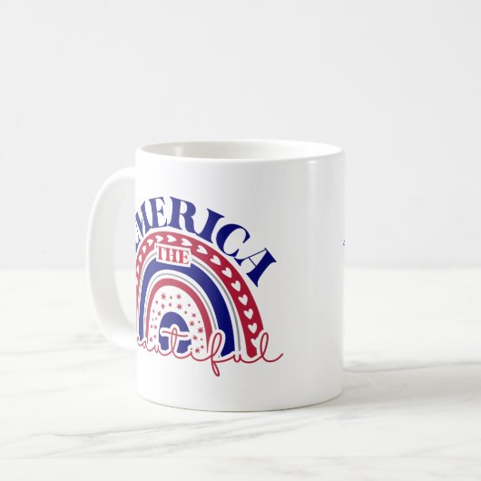 Amerika Schöner Regenbogen Kaffeetasse (Vorderseite Links)