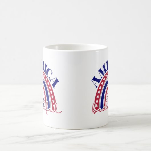 Amerika Schöner Regenbogen Kaffeetasse (Mittel)