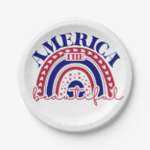 Amerika Schöner Regenbogen Pappteller (Vorderseite)