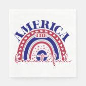 Amerika Schöner Regenbogen Serviette (Vorderseite)