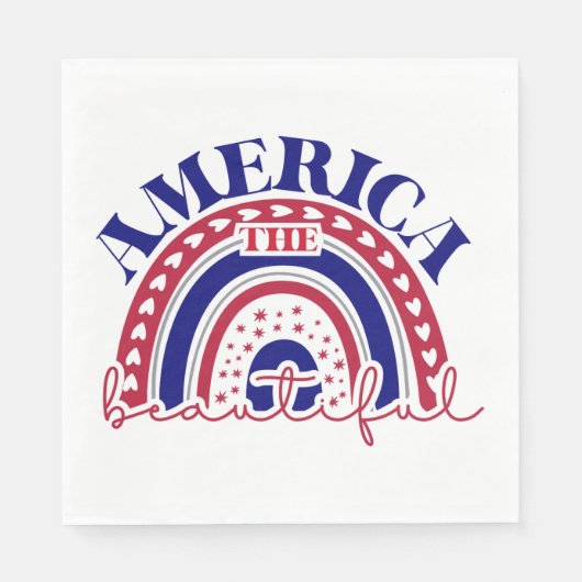 Amerika Schöner Regenbogen Serviette (Vorderseite)