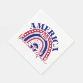 Amerika Schöner Regenbogen Serviette (Ecke)