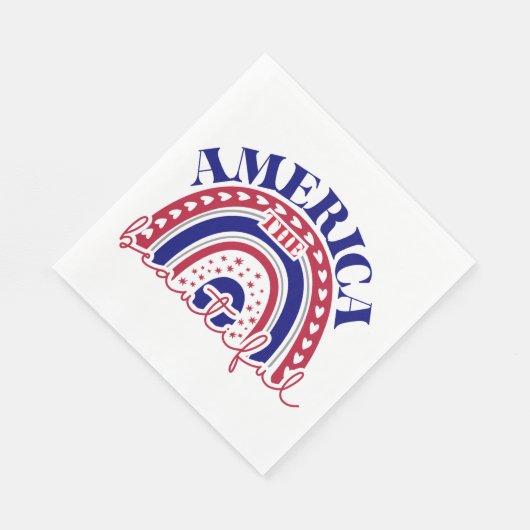 Amerika Schöner Regenbogen Serviette (Ecke)