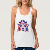 Amerika Schöner Regenbogen Tank Top (Vorderseite)