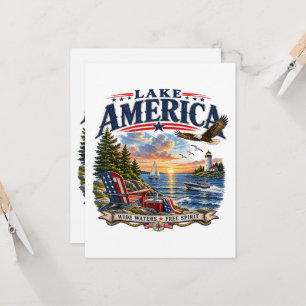Amerika-Seeleopard Sonnenuntergang Patriotischer A Einladung