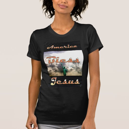 Amerika segne Jesus T-Shirt (Vorderseite)