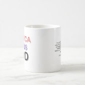 Amerika segnet Gott Kaffeetasse (Mittel)