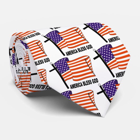 Amerika segnet Gott Krawatte (Gerollt)