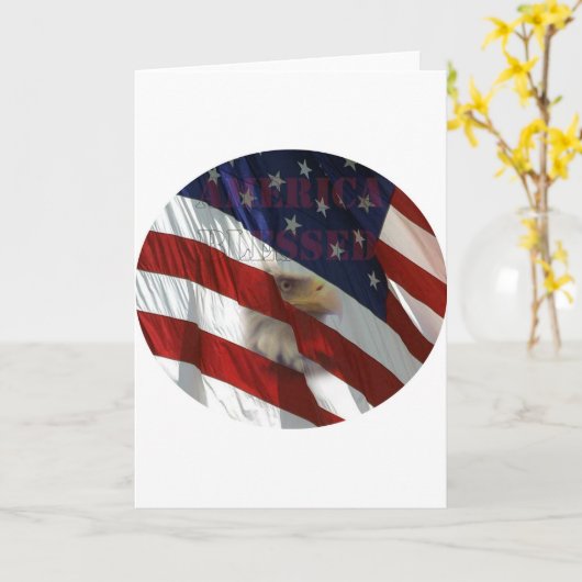 Amerika segnete Grußkarten Karte (Gelbe Blume)