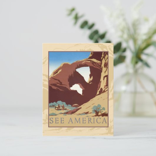 Amerika sehen postkarte (Stehend Vorderseite)