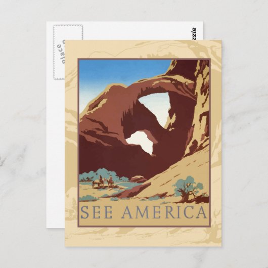 Amerika sehen postkarte (Vorne/Hinten)