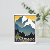 Amerika sehen, willkommen in den Montana-Bergen, V Postkarte (Stehend Vorderseite)