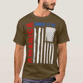 Amerika seit 1776 Flag Blue Red White T-Shirt