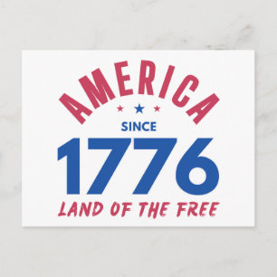 AMERIKA SEIT 1776 LAND DER FREIEN  POSTKARTE
