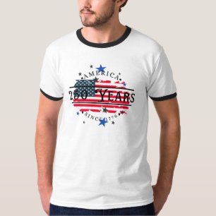 Amerika seit 1776 mit amerikanischer Flagge/Sterne T-Shirt