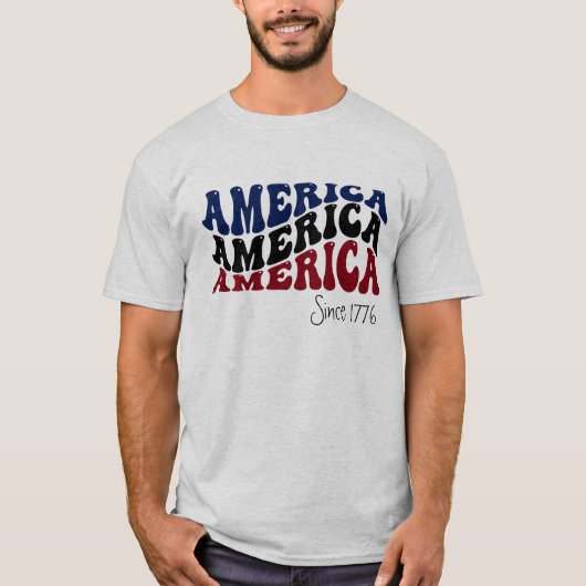 Amerika seit 1776 Patriotisch T-Shirt (Vorderseite)