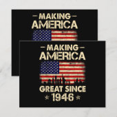 Amerika seit 1946 groß machen Retro 76. Geburtstag (Vorne/Hinten)
