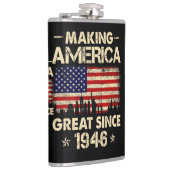 Amerika seit 1946 großartig machen Retro 76. Gebur Flachmann (Rechts)