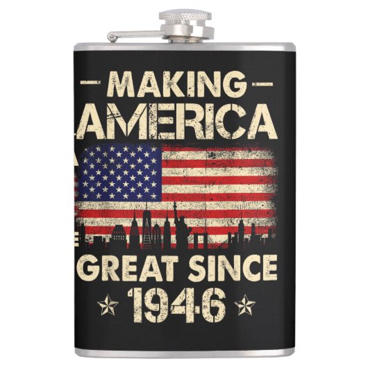 Amerika seit 1946 großartig machen Retro 76. Gebur Flachmann (Vorderseite)