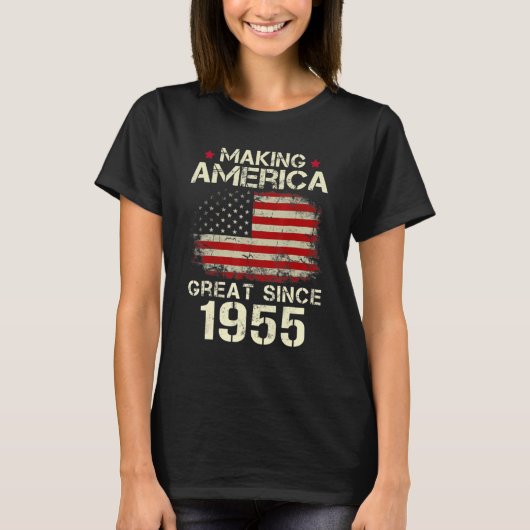 Amerika seit 1955 Vintag 67. Geburtstag T-Shirt (Vorderseite)