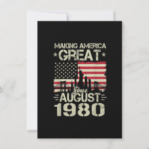 Amerika seit August groß machen Geburtstagsgeschen Einladung