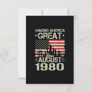 Amerika seit August zum Geburtstag als Geschenk ma Einladung