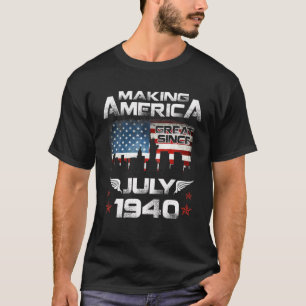 Amerika seit Juli 1940 Geburtstag 81 Y T-Shirt