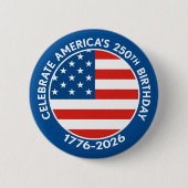 Amerika Semiquincentennial 1776-2026 USA 250 Flagg Button (Vorderseite)