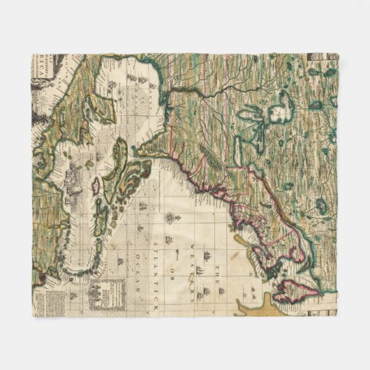 Amerika Septentrionalis Fleecedecke (Vorderseite (Horizontal))