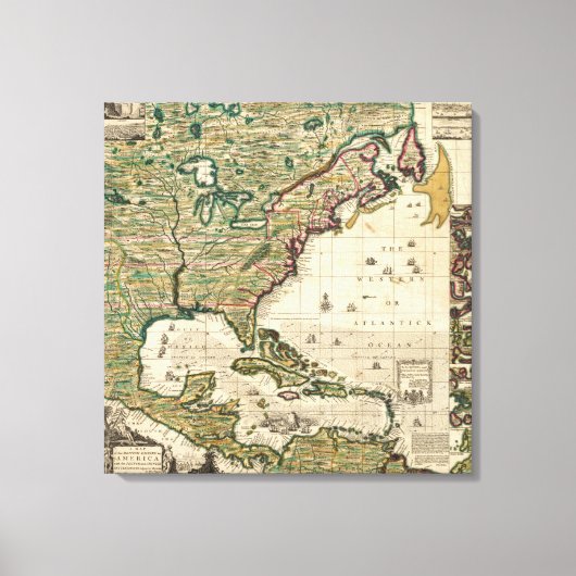 Amerika Septentrionalis Leinwanddruck (Vorderseite)