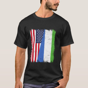 Amerika Sierra Leone Halbflagge Amerikanisch Sierr T-Shirt