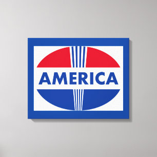 AMERIKA-SIGN LEINWANDDRUCK