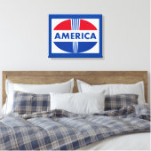 AMERIKA-SIGN LEINWANDDRUCK (Insitu (Schlafzimmer))