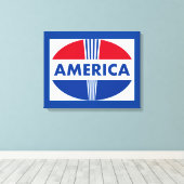 AMERIKA-SIGN LEINWANDDRUCK (Insitu (Holzboden))