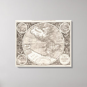 Amerika sive Indien Novam, 1609 Leinwanddruck