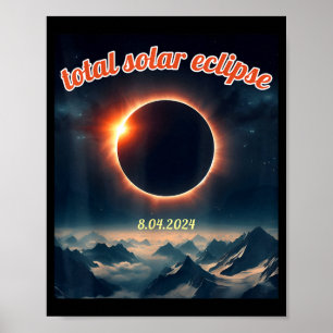 Amerika Sonnenfinsternis Texas 4.8.24 totale Sonne Poster