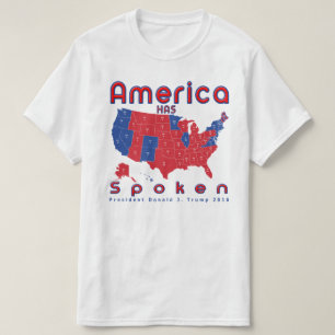 Amerika spricht roten weißen blauen Donald- Trump T-Shirt