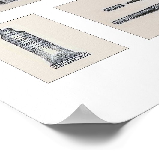 Amerika Stationer 1881 Poster (Ecke)