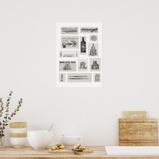 Amerika Stationer 1881 Poster (Küche)